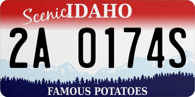 ID license plate 2A0174S