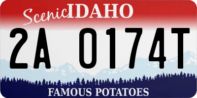 ID license plate 2A0174T