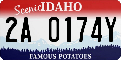 ID license plate 2A0174Y