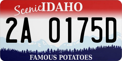ID license plate 2A0175D