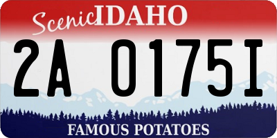 ID license plate 2A0175I