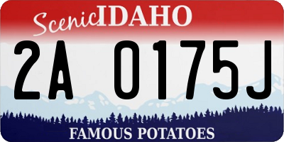 ID license plate 2A0175J
