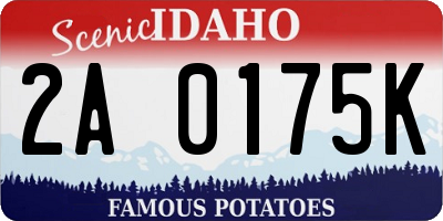 ID license plate 2A0175K