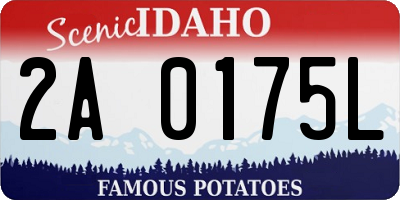 ID license plate 2A0175L