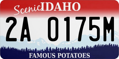 ID license plate 2A0175M