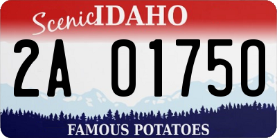 ID license plate 2A0175O