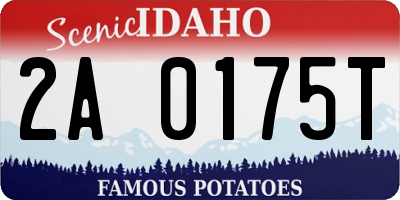 ID license plate 2A0175T