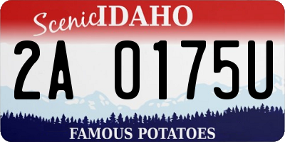 ID license plate 2A0175U