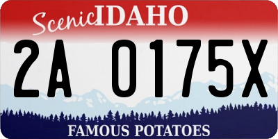 ID license plate 2A0175X