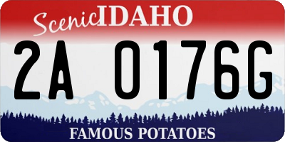 ID license plate 2A0176G