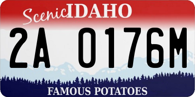 ID license plate 2A0176M
