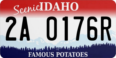 ID license plate 2A0176R