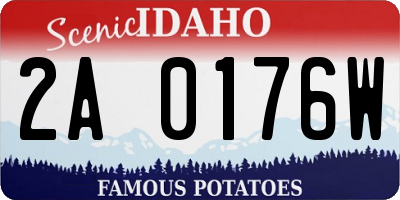 ID license plate 2A0176W