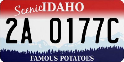 ID license plate 2A0177C