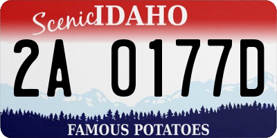ID license plate 2A0177D