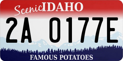 ID license plate 2A0177E