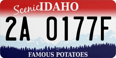 ID license plate 2A0177F