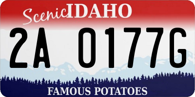 ID license plate 2A0177G