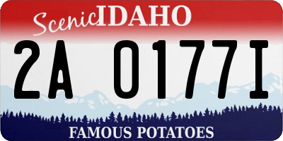 ID license plate 2A0177I
