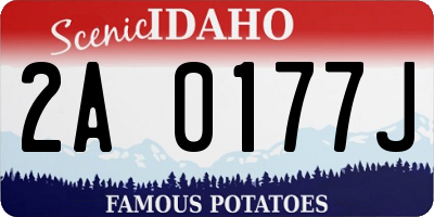 ID license plate 2A0177J