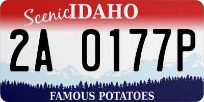 ID license plate 2A0177P