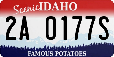 ID license plate 2A0177S