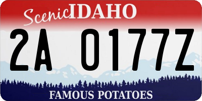ID license plate 2A0177Z