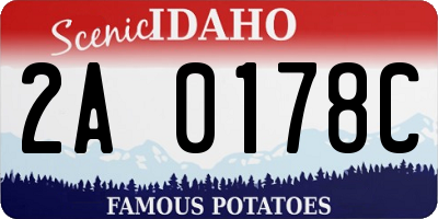 ID license plate 2A0178C