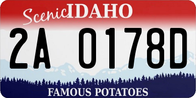 ID license plate 2A0178D