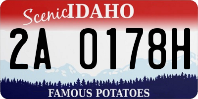 ID license plate 2A0178H