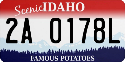 ID license plate 2A0178L