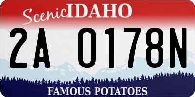 ID license plate 2A0178N