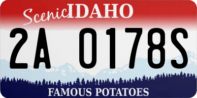 ID license plate 2A0178S