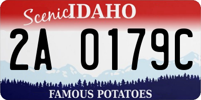 ID license plate 2A0179C