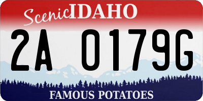 ID license plate 2A0179G