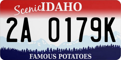 ID license plate 2A0179K
