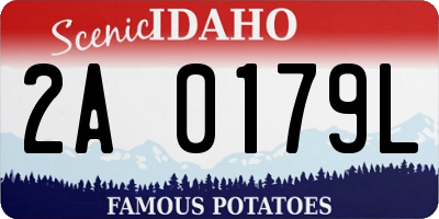 ID license plate 2A0179L