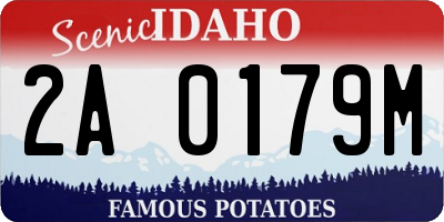 ID license plate 2A0179M
