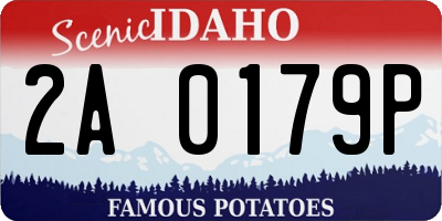 ID license plate 2A0179P