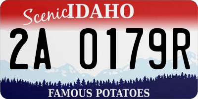 ID license plate 2A0179R