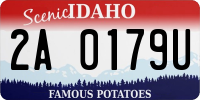 ID license plate 2A0179U