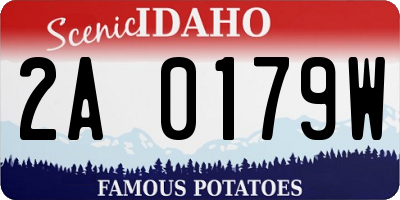 ID license plate 2A0179W