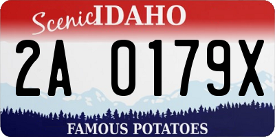 ID license plate 2A0179X