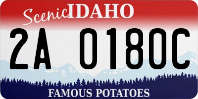 ID license plate 2A0180C