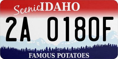 ID license plate 2A0180F