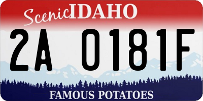 ID license plate 2A0181F