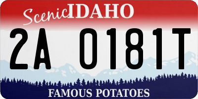 ID license plate 2A0181T