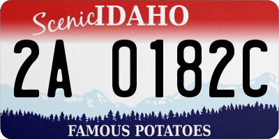 ID license plate 2A0182C