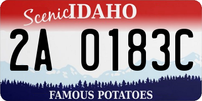 ID license plate 2A0183C