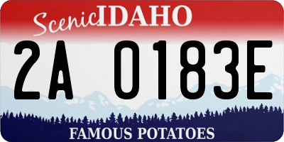 ID license plate 2A0183E